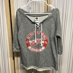 NHL Detroit Red Wings size Medium, grey sweatshirt.
